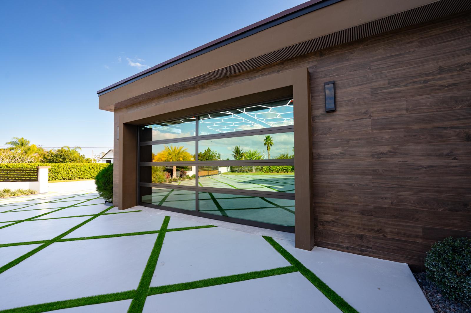 Aluminum & glass with wood cladding